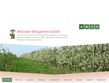 Tablet Screenshot of meissner-obstgarten.de